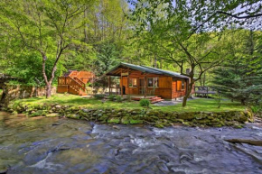 Bryson City Cabin with Fire Pit on Coopers Creek!